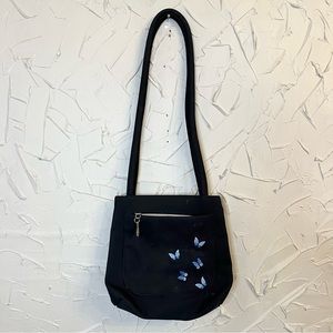 Y2K Black Vinyl Butterfly Purse